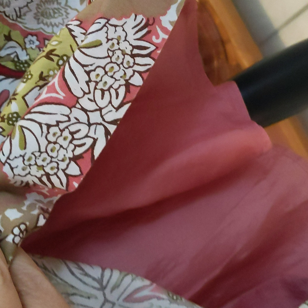 Ann Taylor Pink & Green Floral Aline Halter Dress Size 4 - Picture 10 of 10